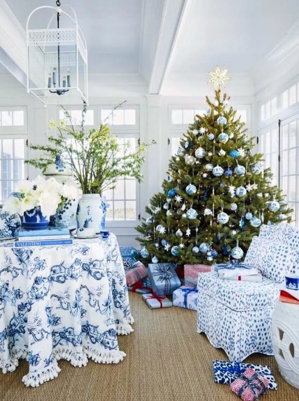 Stunning Blue Christmas Tree Ideas - Emily May Designs