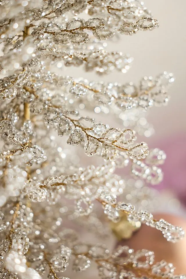 Terrain Silver Beaded Tree, 15” | AnthroHome