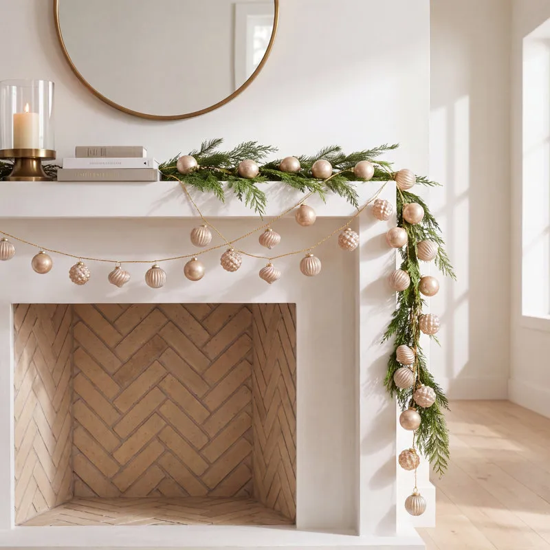 The Holiday Aisle® Jarah Taupe Bead Novelty Garland | Joss & Main