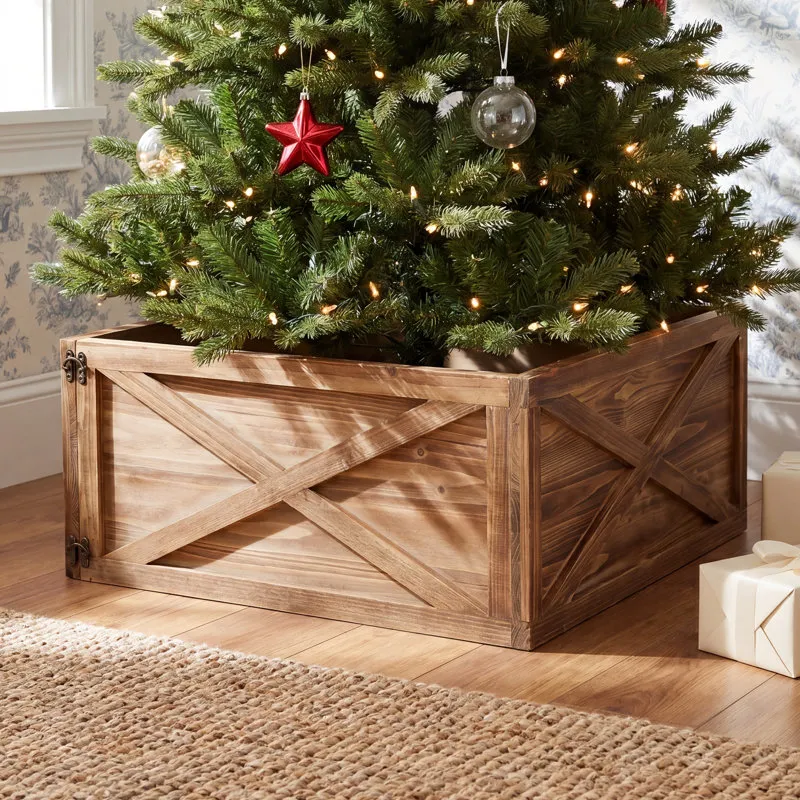 The Holiday Aisle® Solid Wood Tree Collar & Reviews | Birch Lane