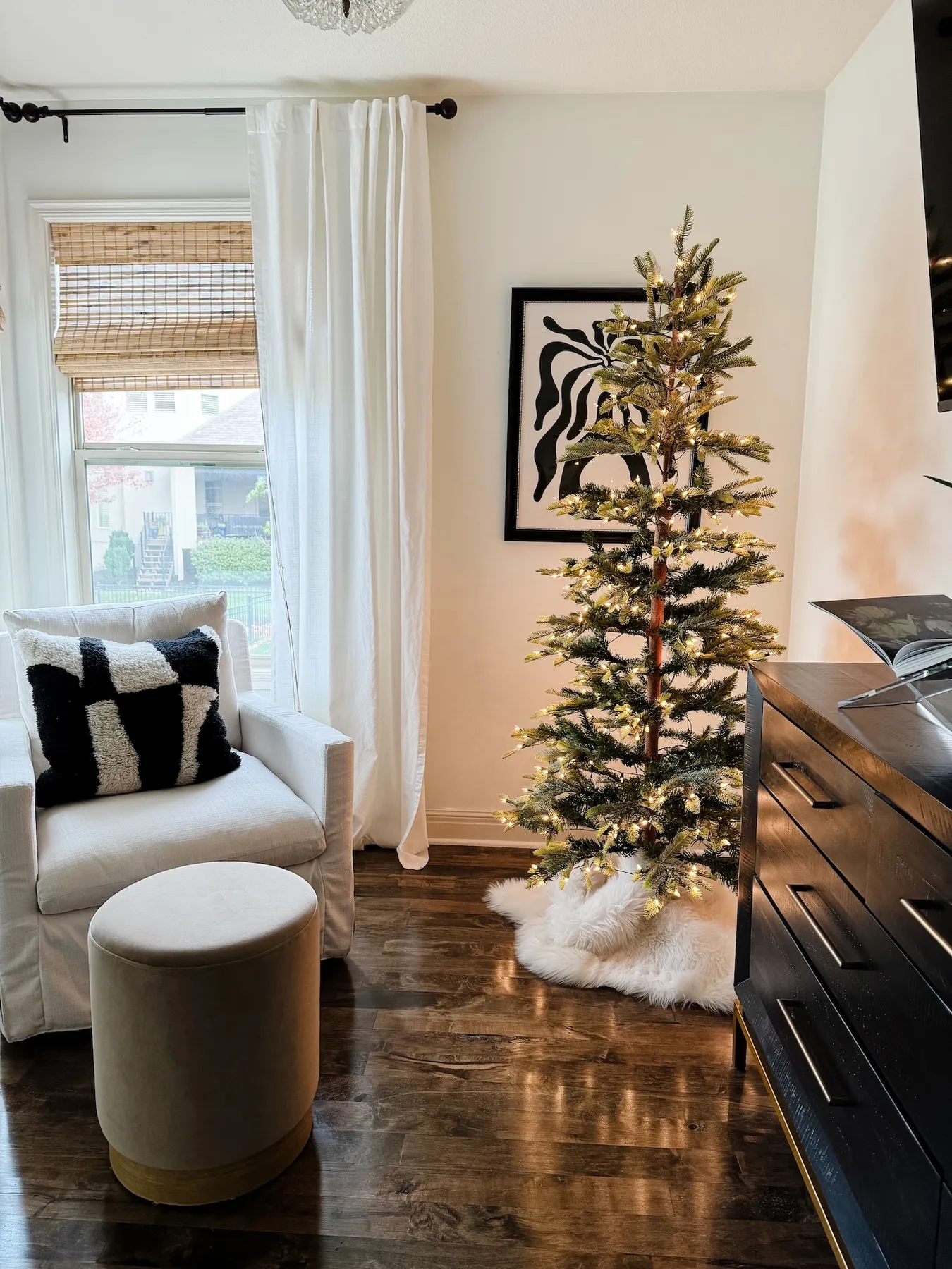 The Look of a Sparse Faux Christmas Tree - Life Love Larson