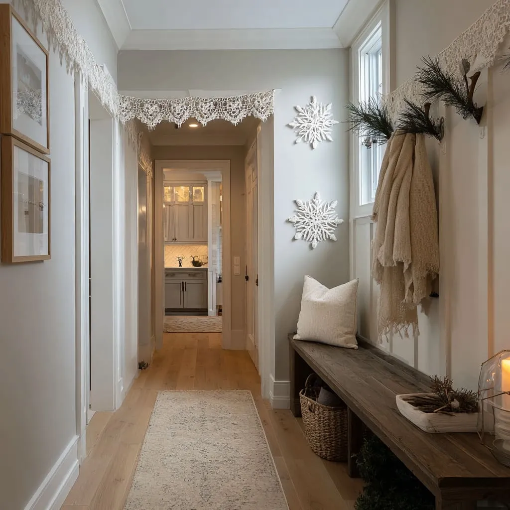 Threads of Winter: Lace-Based Simple Christmas Decorating Ideas