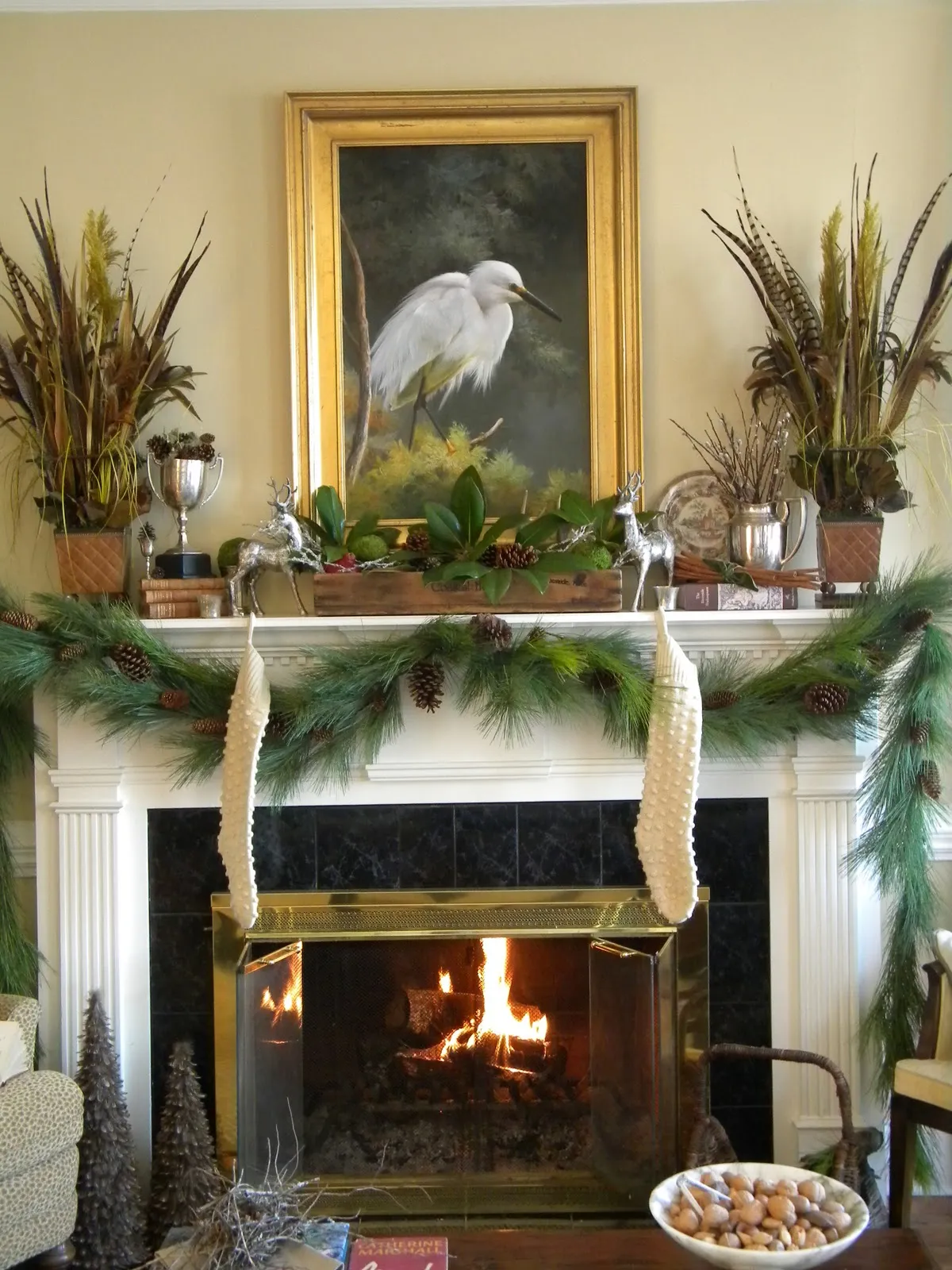 Three Pixie Lane: A Woodland Mantel for Christmas