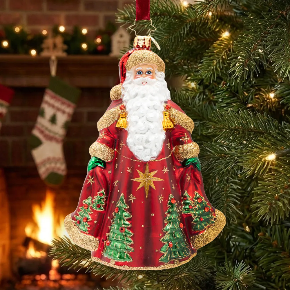 Tinsel Traditions Christopher Radko Evergreen Majesty St. Nick Santa Collectible Christmas Ornament - Shop