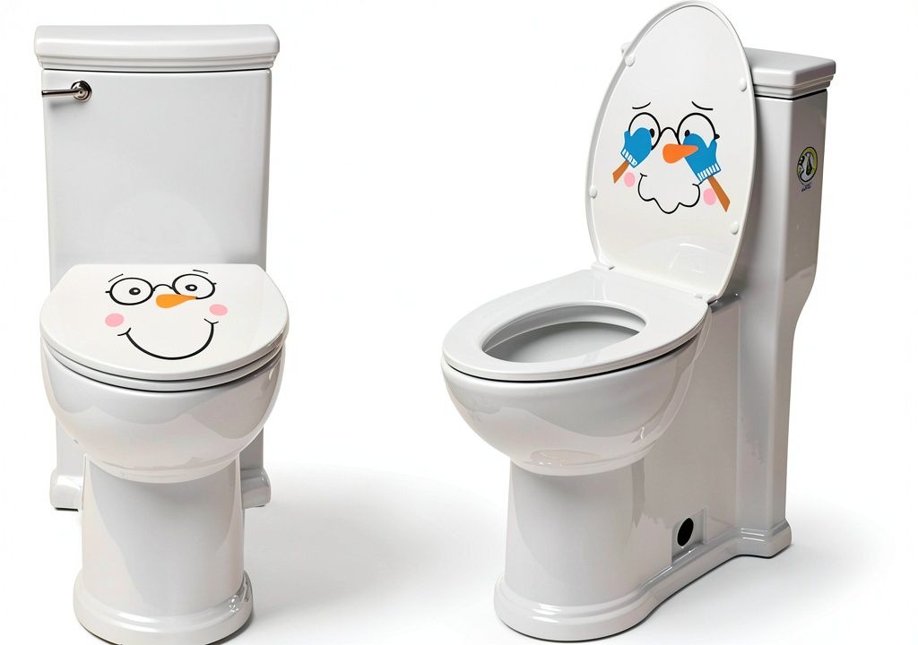 Toilet Seat Cling Iconikal Snowman Holiday Decor