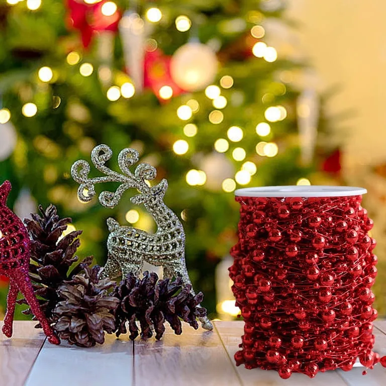 Tree Beads Red Tree Garland Oversized Beaded Garland, Red, M – We R  Christmas