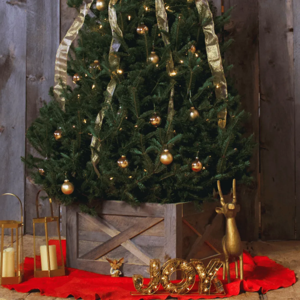 Tree Collar Antique Christmas Tree Skirt Gnome Folk Pattern Vintage  Christmas Tree Skirt, Size: 48 Inches