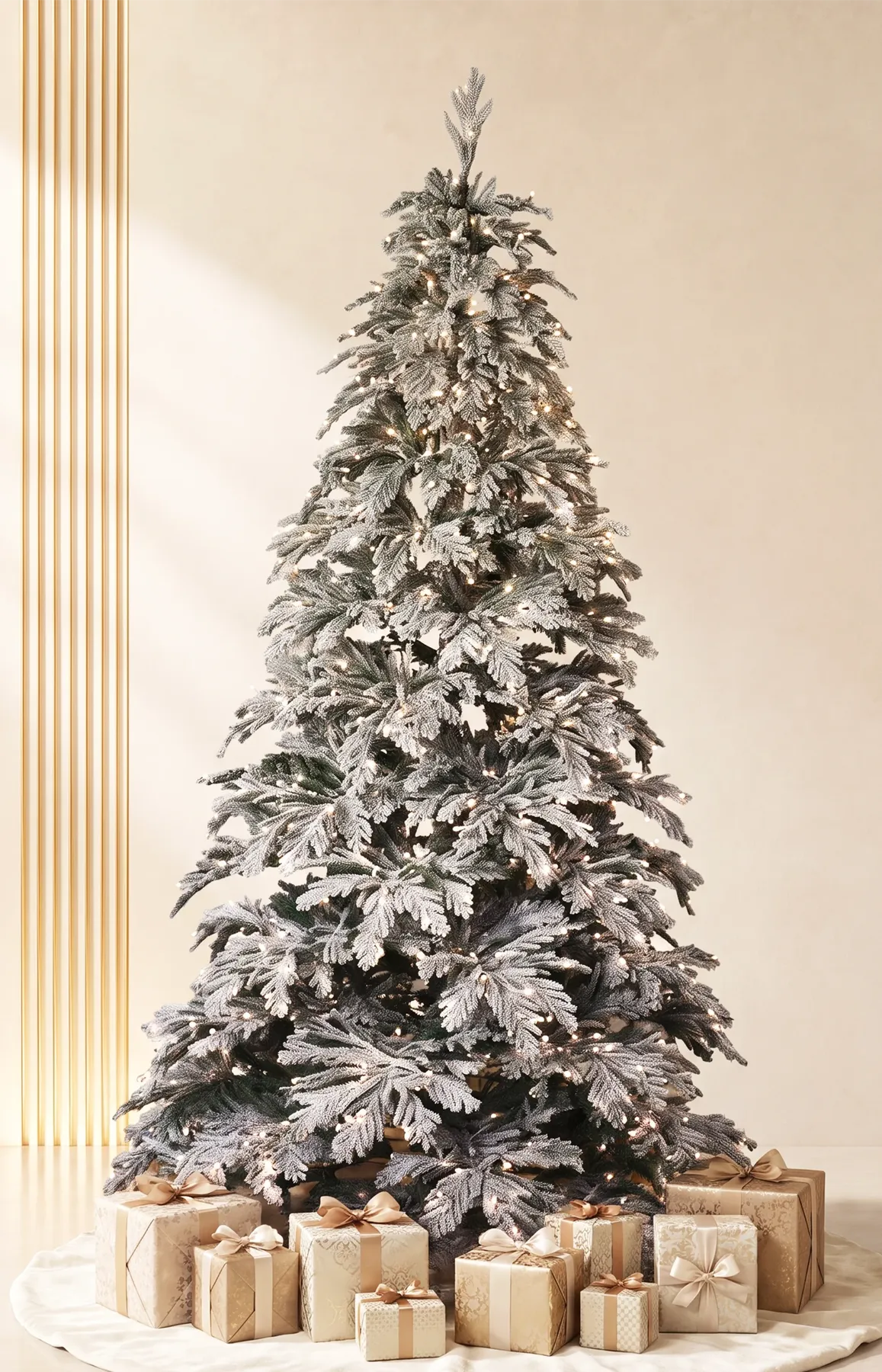 Twinkle Frosted Blue Spruce | Premium 100% PE Pre-Lit Christmas Tree
