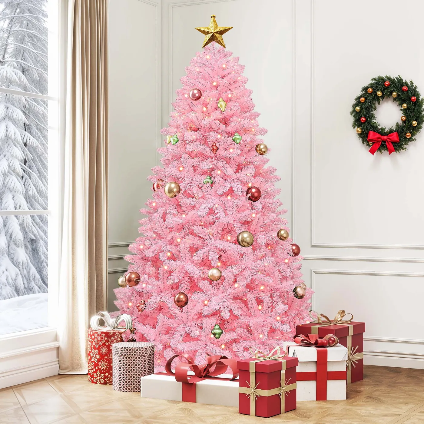 Uforic 7.5 ft Pre-lit Spruce Artificial Christmas Ecuador | Ubuy