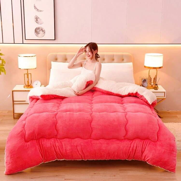 Ultra Soft & Skin-Friendly Milk Velvet Lamb Wool Blanket - Warm & Cozy  Quilt For Autumn/Winter, Soft & Warm Bedding Blanket, Suitable For Sofa,  Bed, Office And Travel - Multipurpose Year-Round Gift,