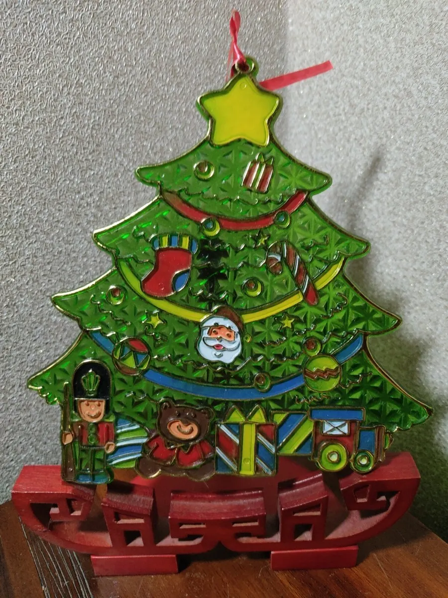 Vintage 90's Christmas Hanging Ornament Xmas Tree Window Suncatcher  Decoration | eBay UK