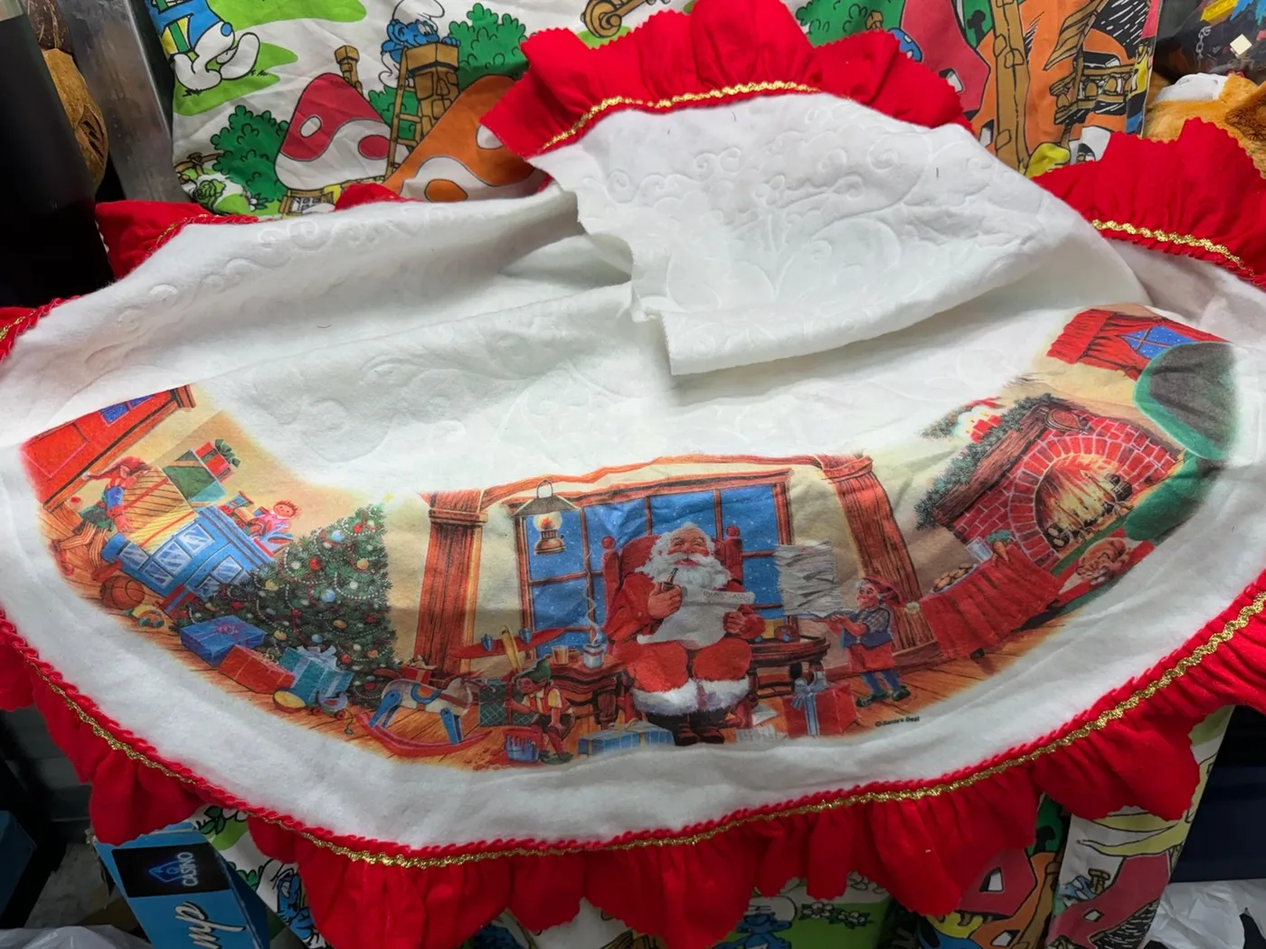 Vintage Christmas tree skirt 40 inch | Mercari