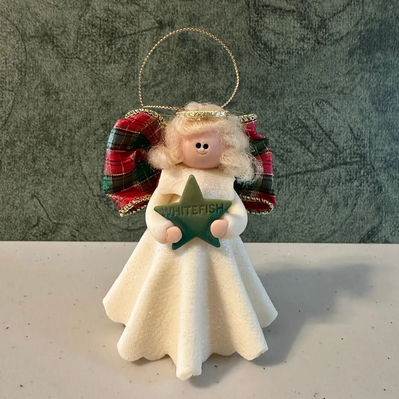 Vintage Clay Christmas Angel Ornament | Mercari