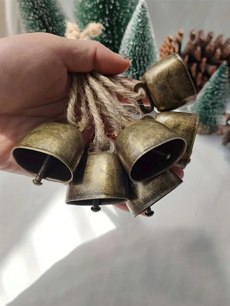 Vintage Color Cast Iron Jingle Bells - Perfect For Christmas Tree  Decorations, Easter, And Thanksgiving! Features Hanging