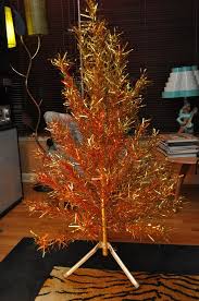 Vintage Evergleam Deluxe Aluminum Gold 4' Christmas Tree Box Light |  #1847082665