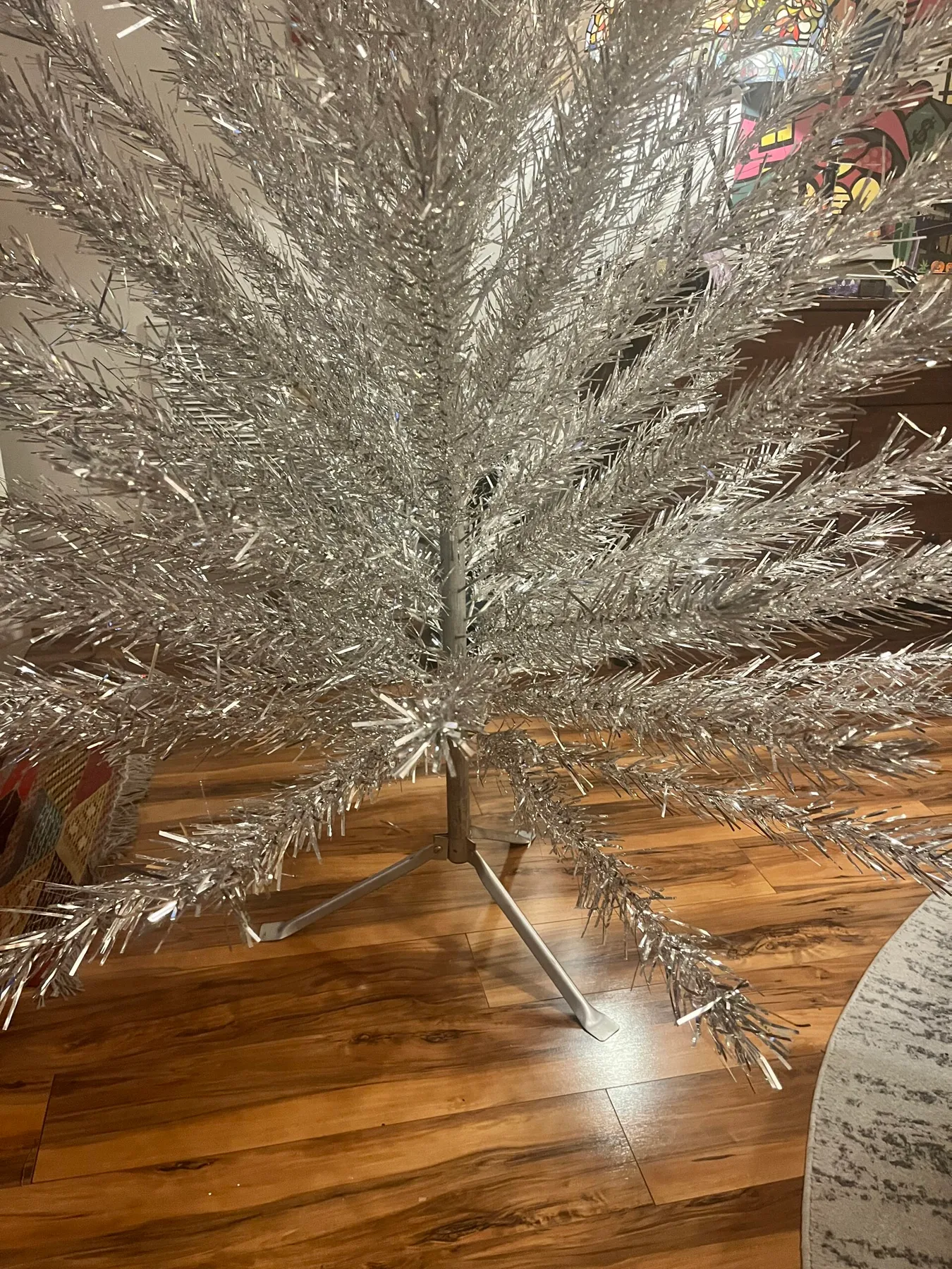 Vintage Restored 7 Foot Sparkler Aluminum Christmas Tree 118 Branches - Aluminum  Christmas Trees