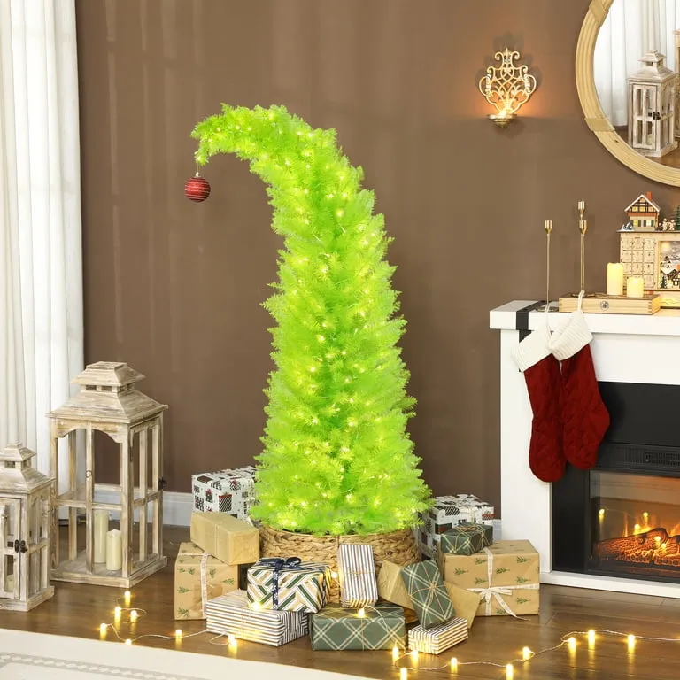 Whimsical Bright Green Christmas Tree FT Christmas Tree Bendable Whimsical  Christmas Tree Artificial Green Christmas Trees