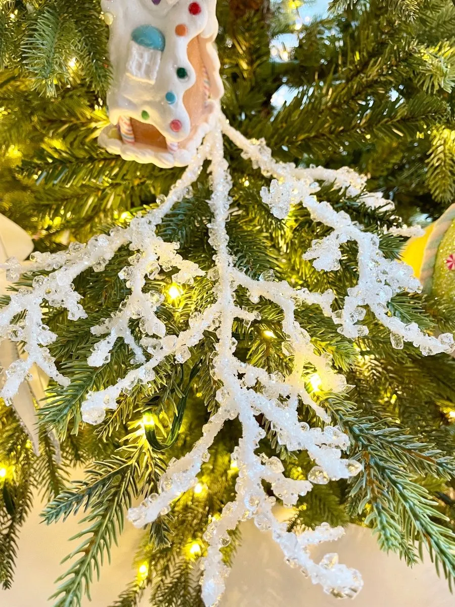 White Christmas Ice Pick - Icy Branch Holiday Decor – DesignedBy The Boss