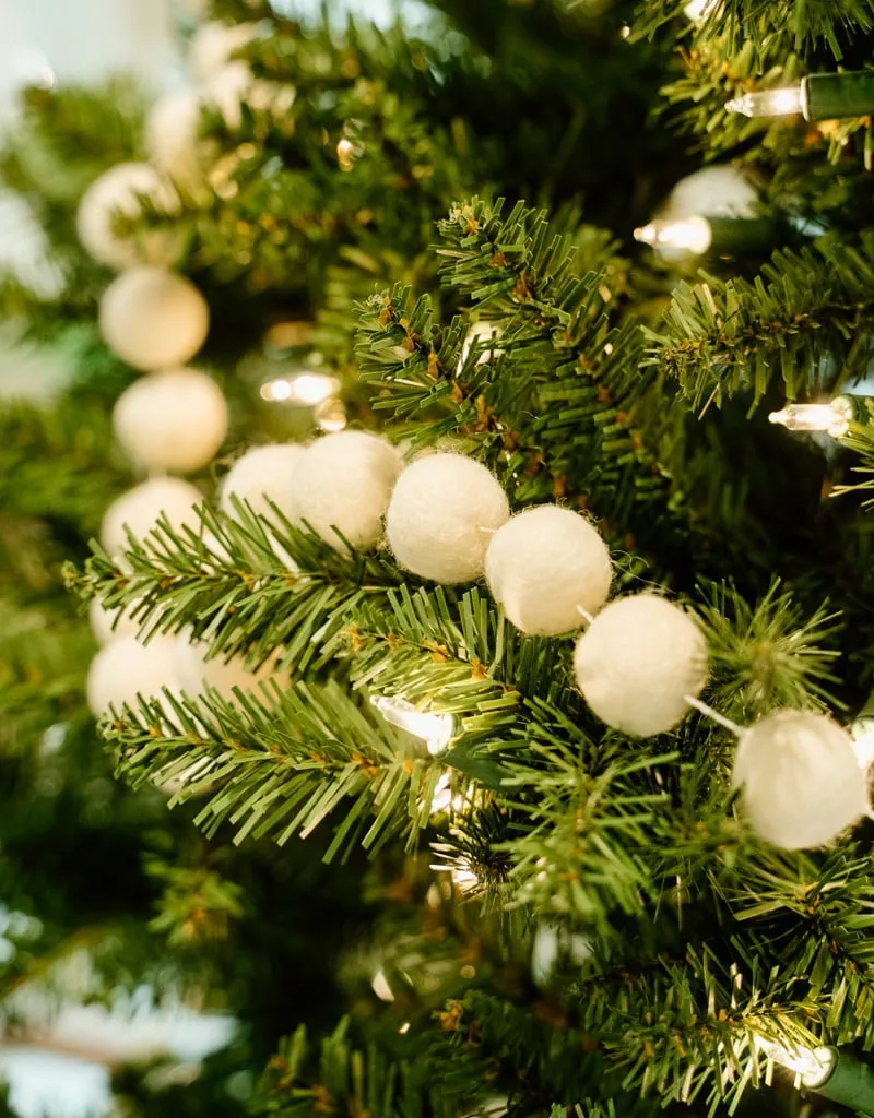 White Felt Ball Garland from HumanKind Fair Trade - HumanKind Fair Trade