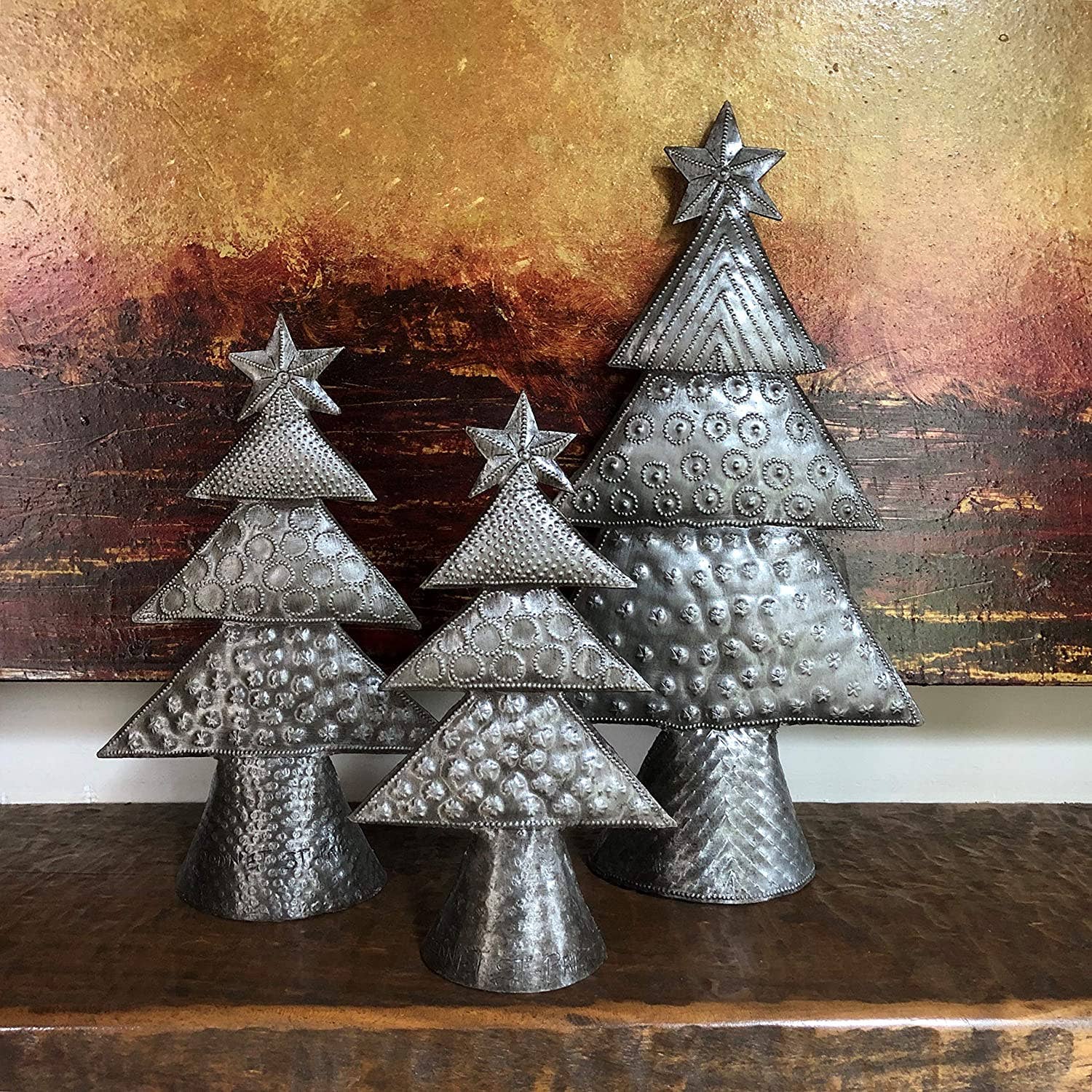 Wholesale Metal Christmas Trees, Set of 3, Holiday Table Decor 7'-11' for  your store - Faire