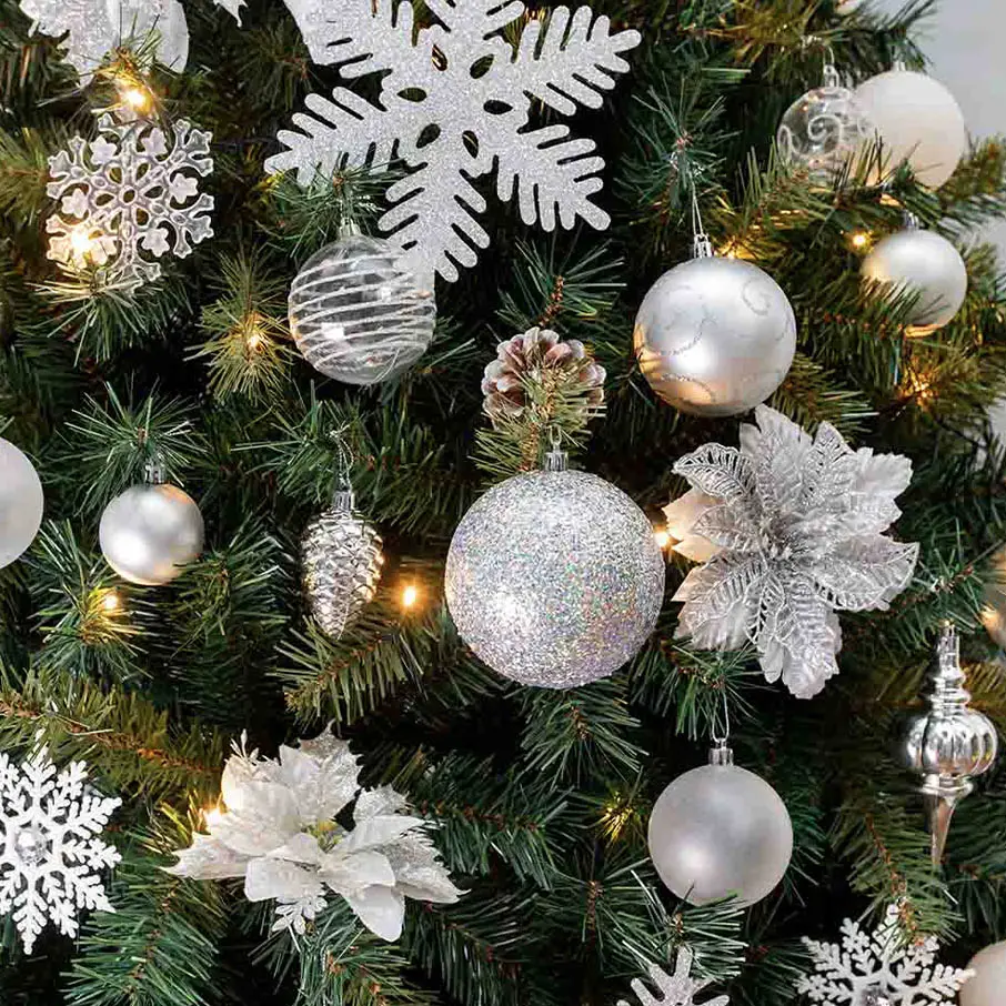 Winter Wonderland - 8ft White Decorated Christmas Tree