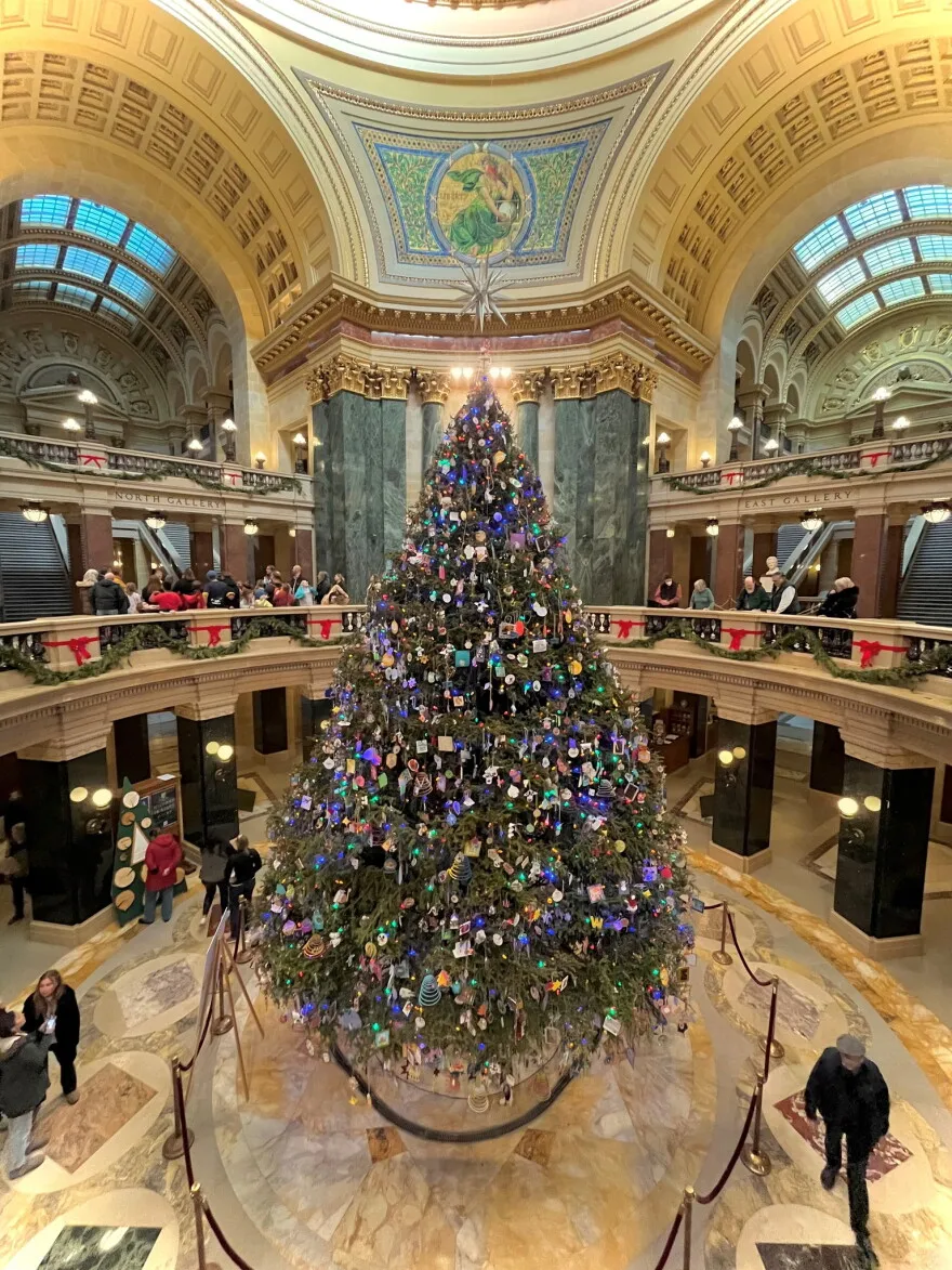 Wisconsin capitol holiday display named as one of the best in the country |  WXPR