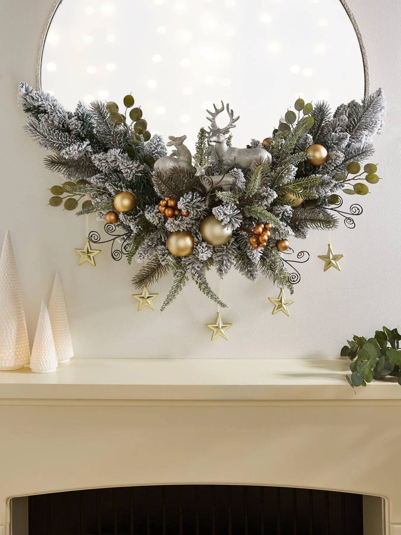 Wreaths & Garlands | White | Christmas Decorations | Home & Garden | Very