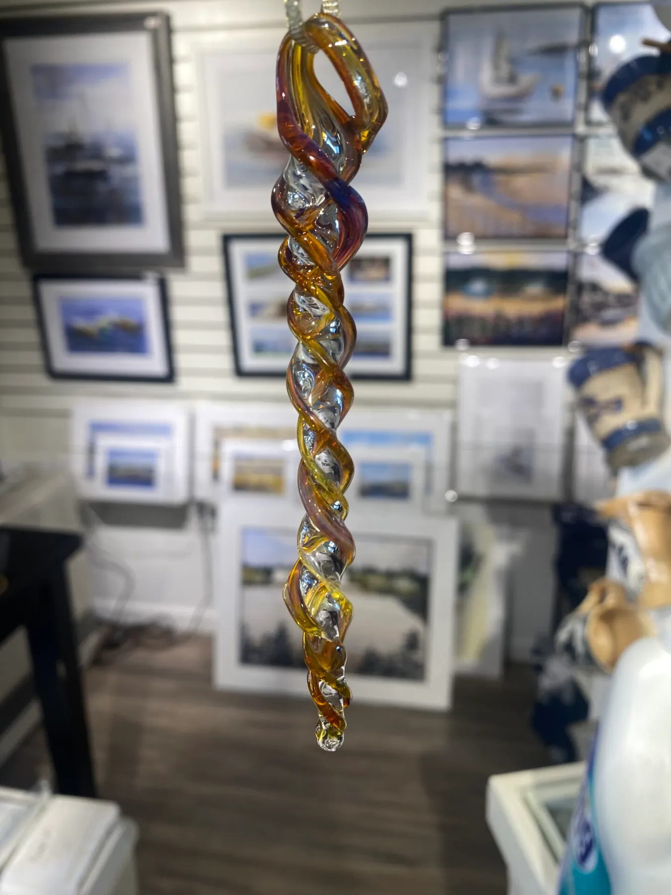 Yellow Icicle Ornament - Wendy Webster Good Fine Art