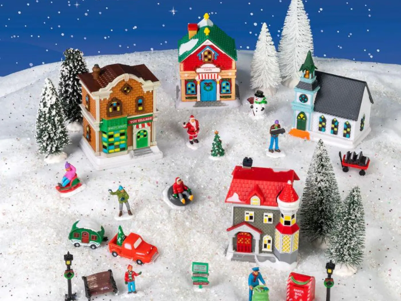You can get this adorable 27-piece Christmas village for $13 at Dollar Tree - It's a Southern Thing