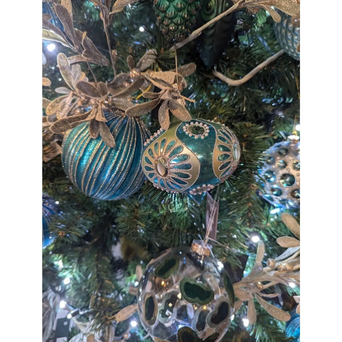 Zodax Vintage Blue Glass Ball Ornament - Designer's Studio